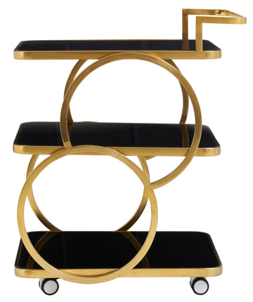 Alvaro Gold Finish Drinks Trolley